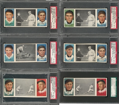 1912 T202 Hassan Triple Folders PSA-Graded Collection (11 Different) 